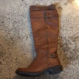 JustFab boots with built in fabric warmer